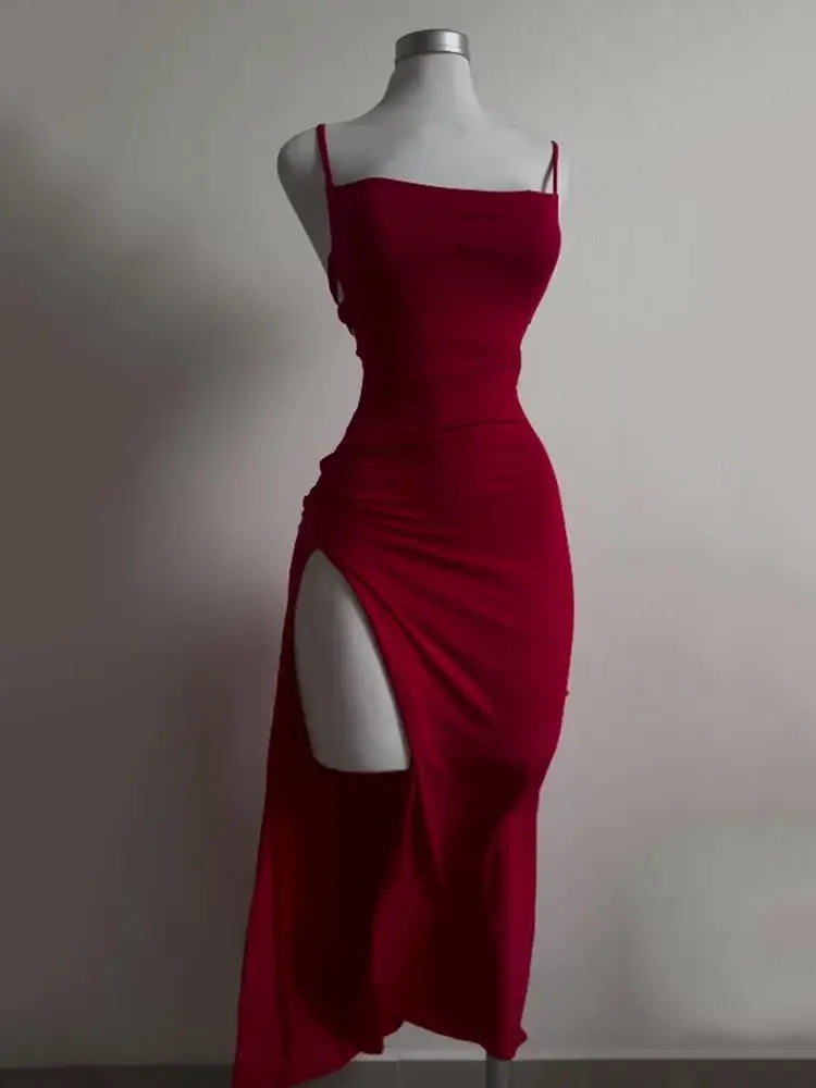 Halter Strap Fitted Summer Dress