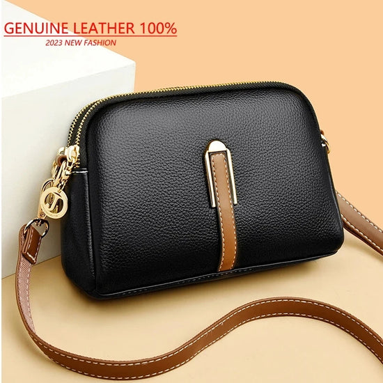Women Handbag Designer Cowhide Flap Bag Luxury Women&