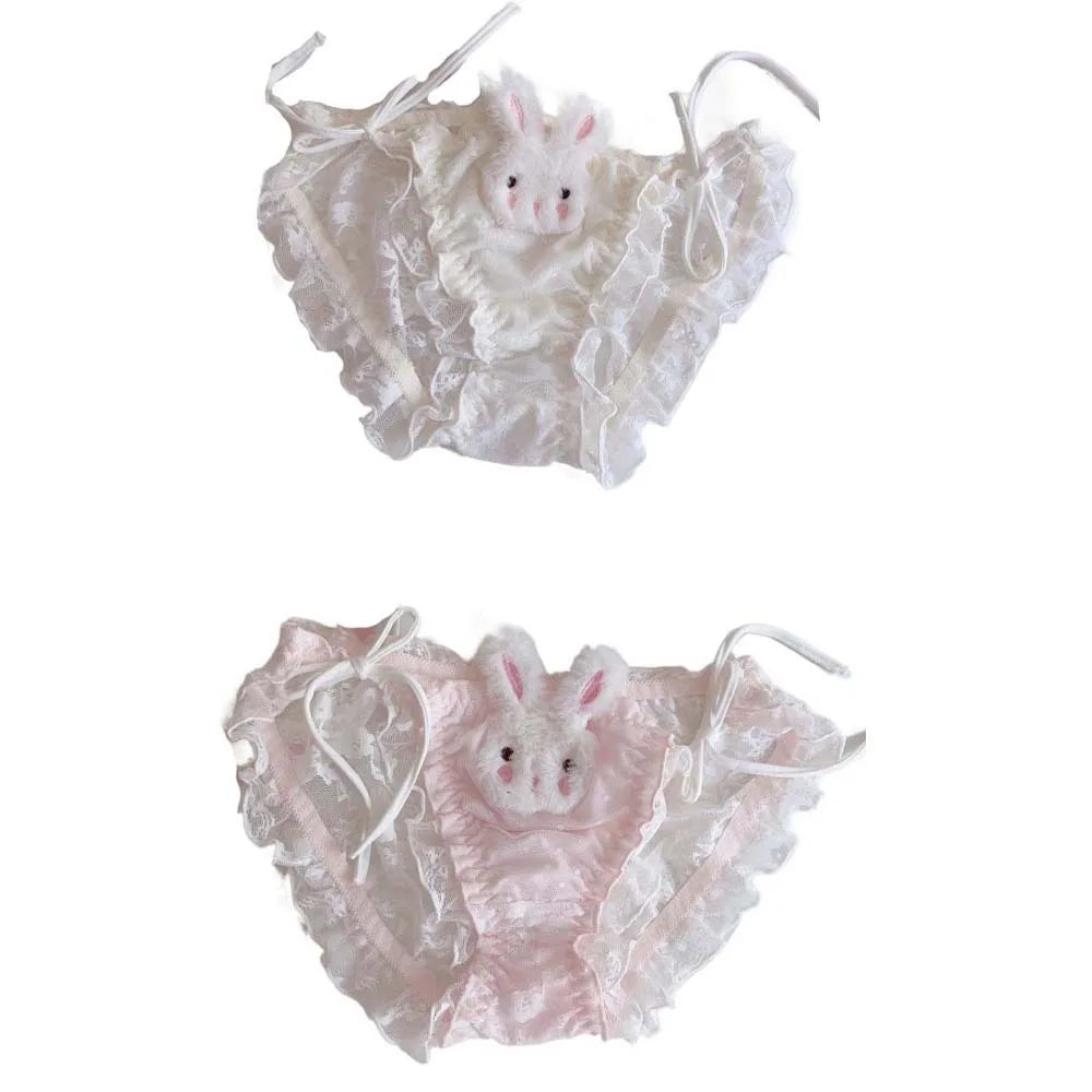 2-Piece Lace-Up Ruffle Panty Set
