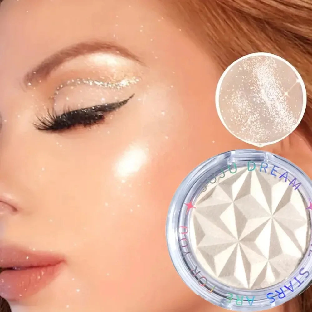 Dual Tone Highlighter Palette 3D Effect Shimmer Matte Contour Powder Face Illuminator Makeup