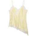 HXAO Lace Asymmetrical Top Women Tanks & Camis Summer 2025 Black Slip Sleeveless Top  Ladies y2k Backless Off Shoulder Camisole