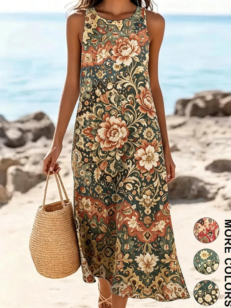 Bohemian Floral Sundress floral print