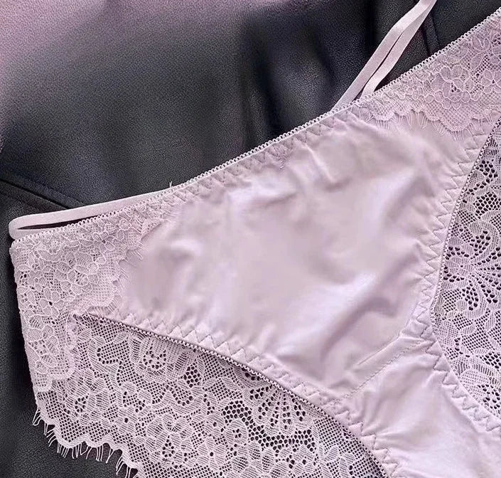 Lace Cut-Out Bralette Set – Padded Two-Piece