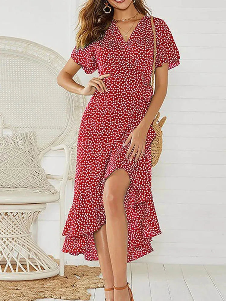 Floral Boho Maxi Dress floral print