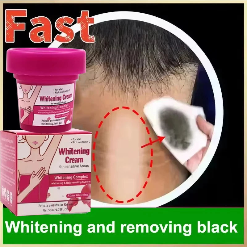 50ml Body Whitening Bleach Cream Brighten Underarm Elbow Knees Joint Removal Intimate Parts Dark Spots Melanin Snow Bleach Cream