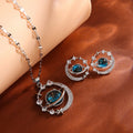 Light Luxury Titanium Steel Star Series Necklace for Women Gold Color Planet Moon Astronaut Pendant Necklaces Jewelry Gifts