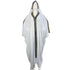 Moroccan Hooded Abaya featuring a stylish design with wide batwing sleeves and a flowing maxi silhouette.