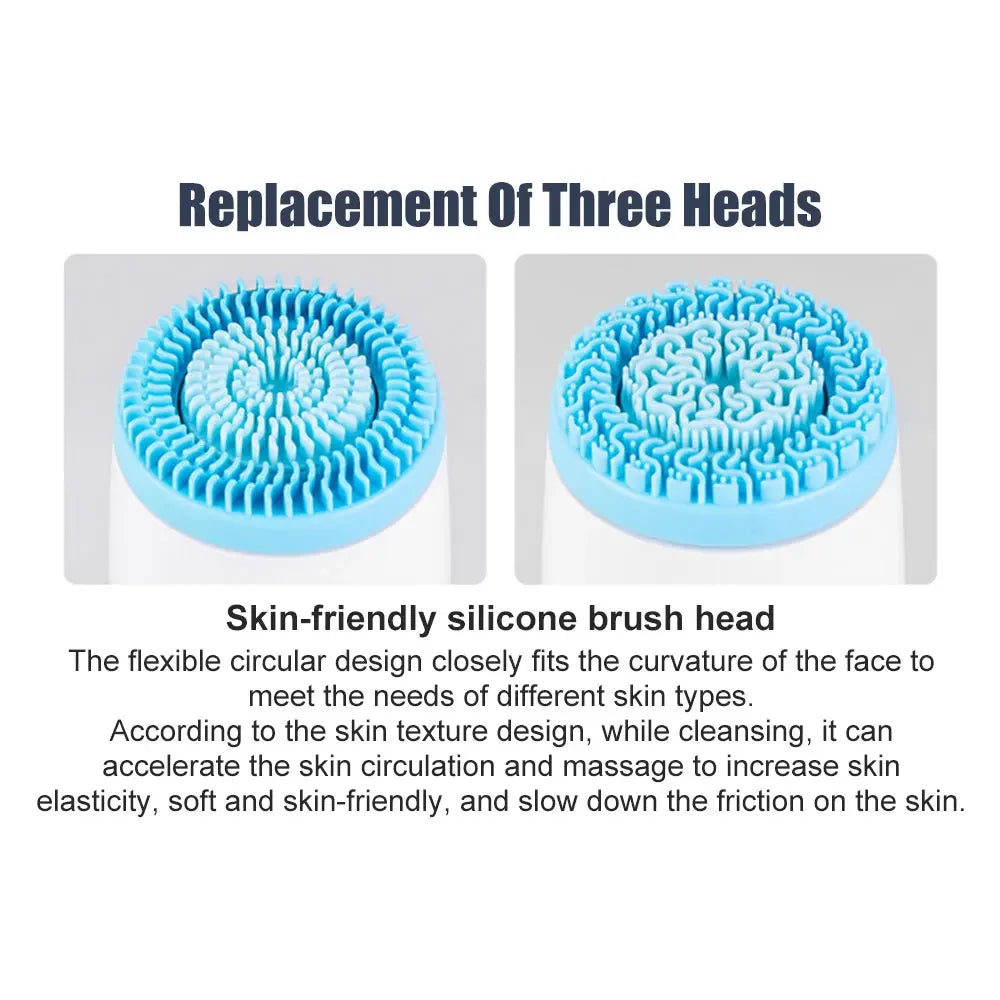 3-in-1 Ultrasonic Facial Cleansing Brush