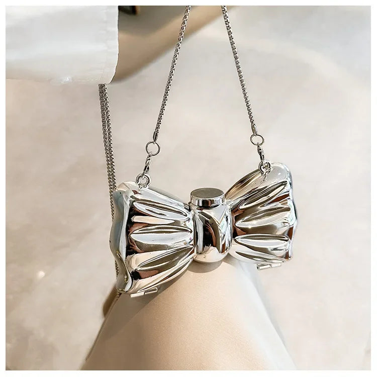 Golden Evening Bag Purses and Handbags Luxury Designer Shoulder Bags Funny Shape Party Wedding Round Acrylic Shiny Clutch Purse