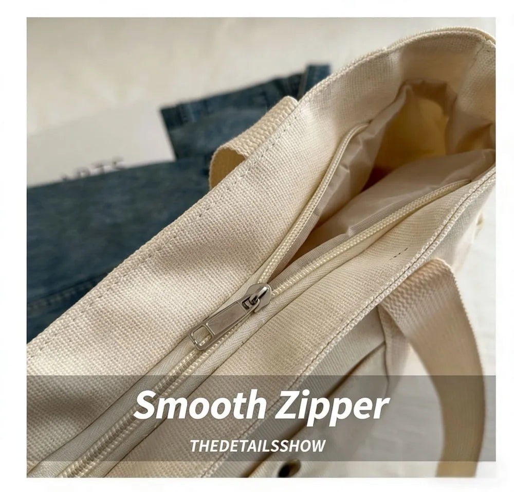 Homefish Capacity Canvas Tote Bags for Work Commuting Carrying Bag College Style Student Outfit Book Shoulder Bag Shopping Bag