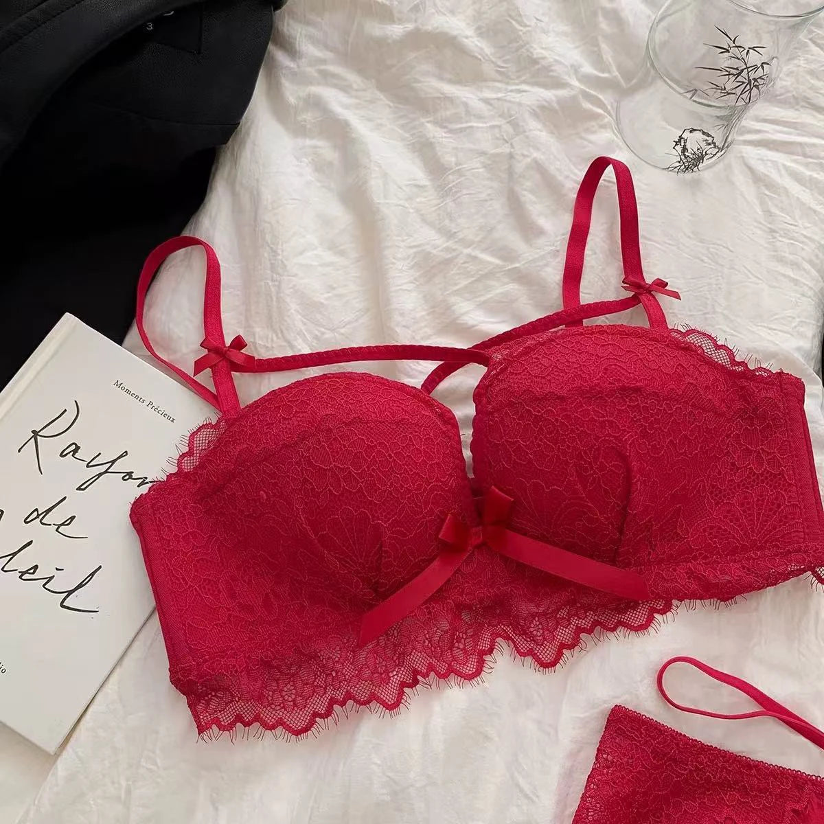 Lace Cut-Out Bralette Set – Padded Two-Piece