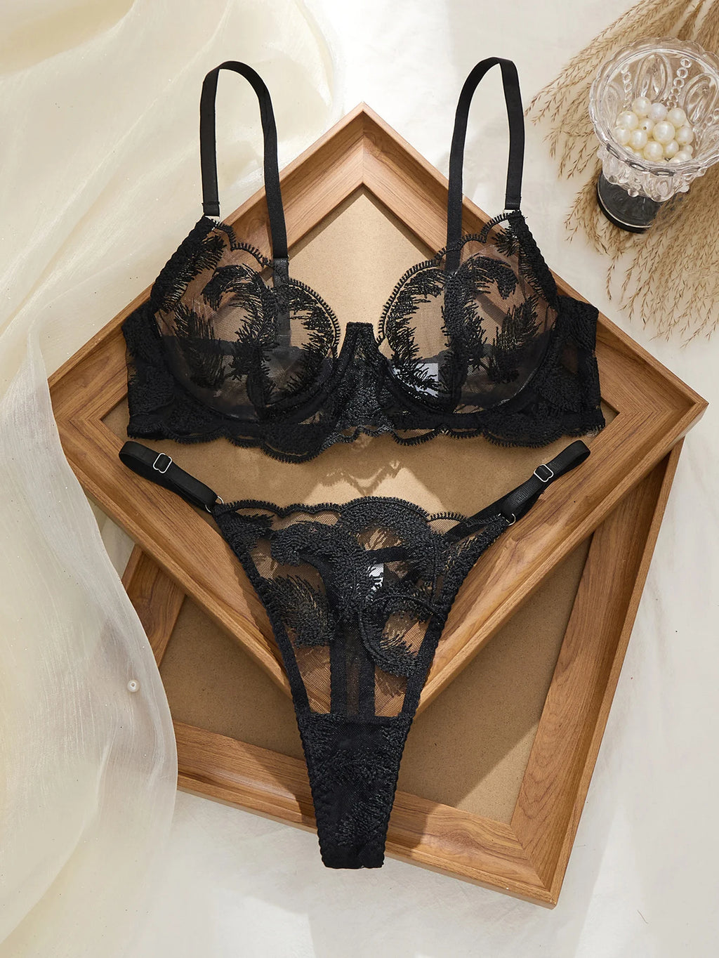 Black Comfortable Underwear Ensemble