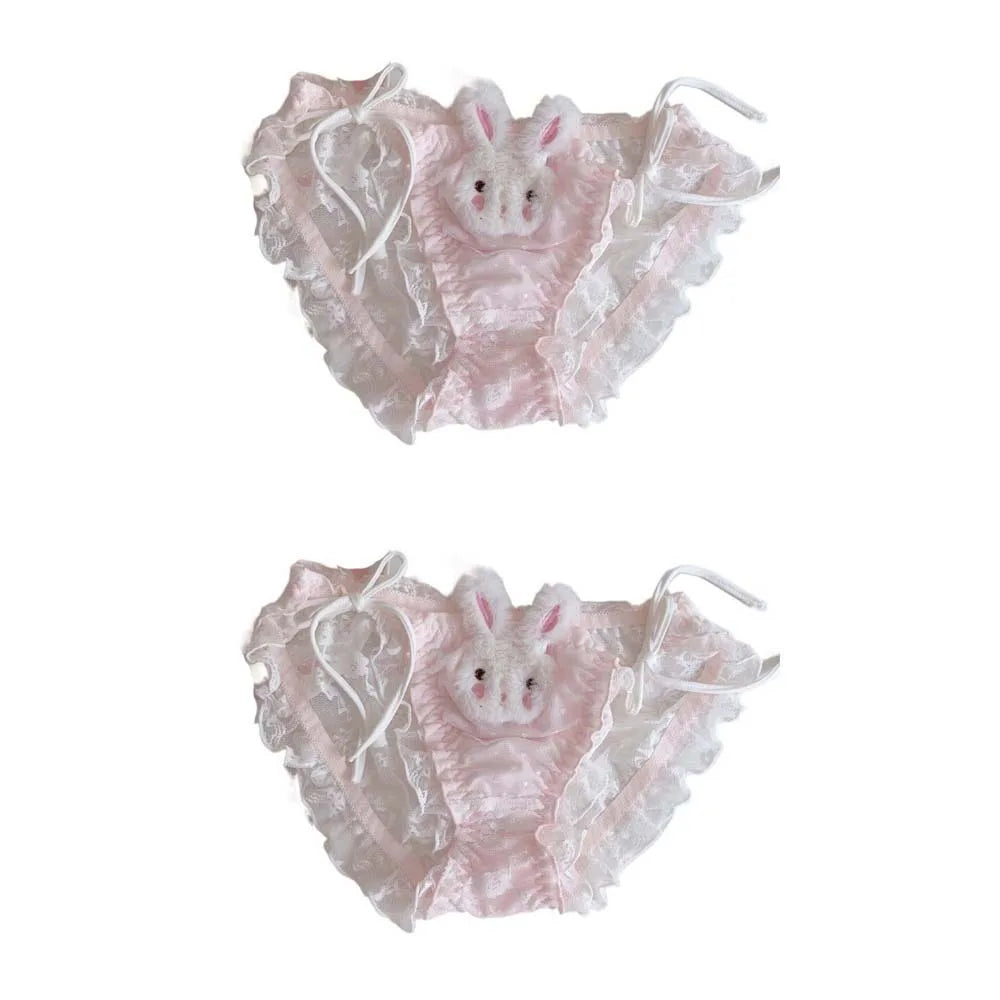 2-Piece Lace-Up Ruffle Panty Set