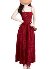 Red Floral Halter Dress floral print