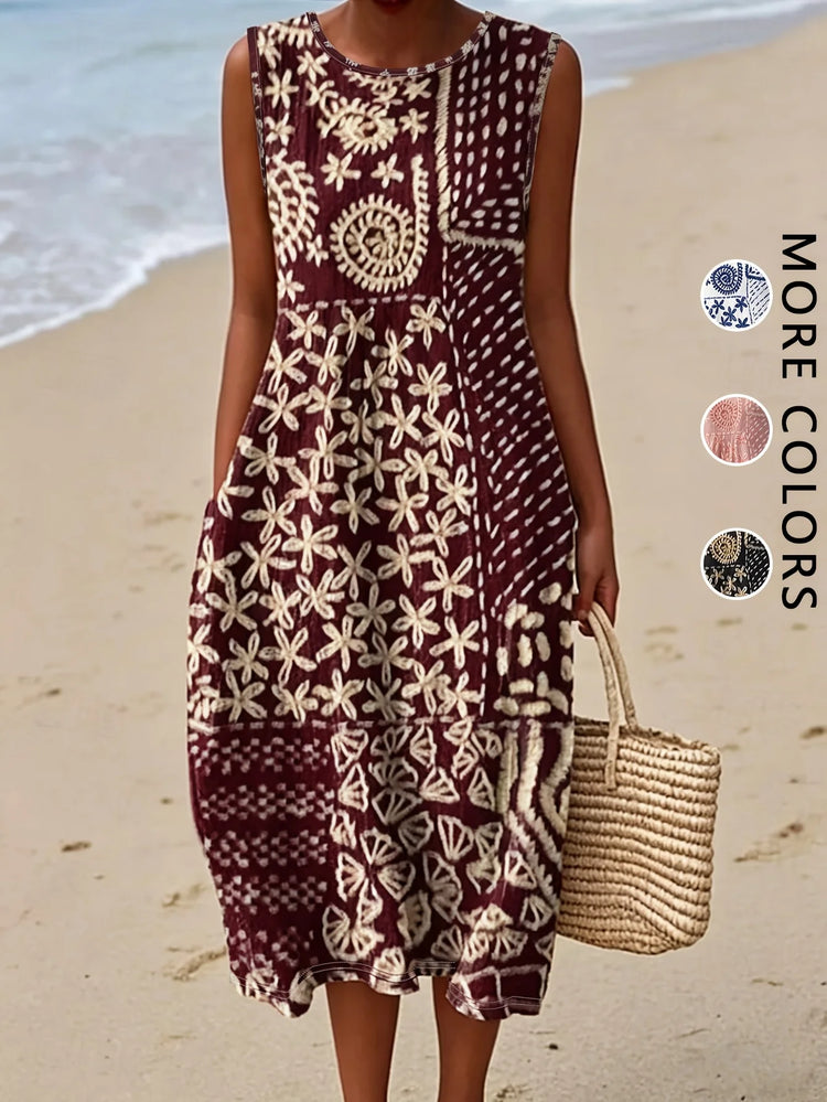 Bohemian floral sundress floral print