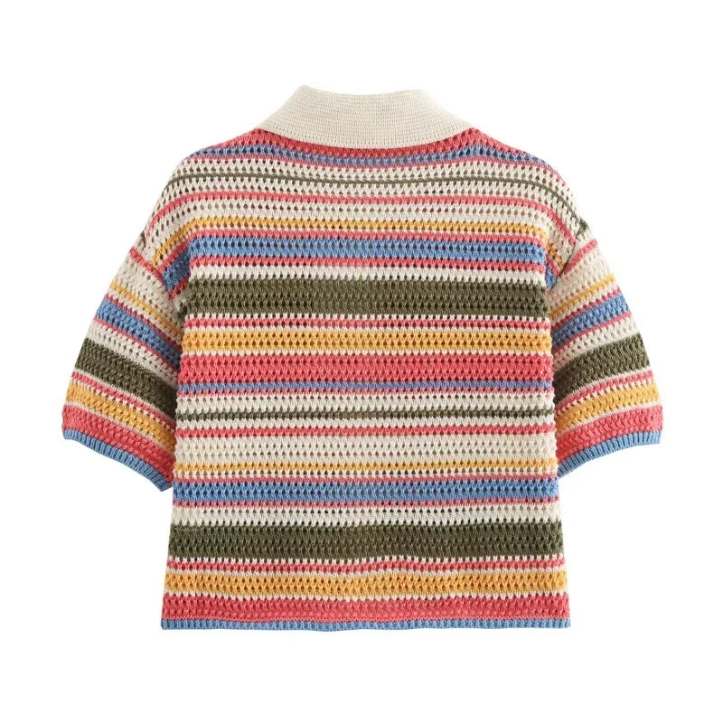 Striped Knit Set colorful design