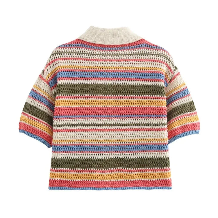 Striped Knit Set colorful design
