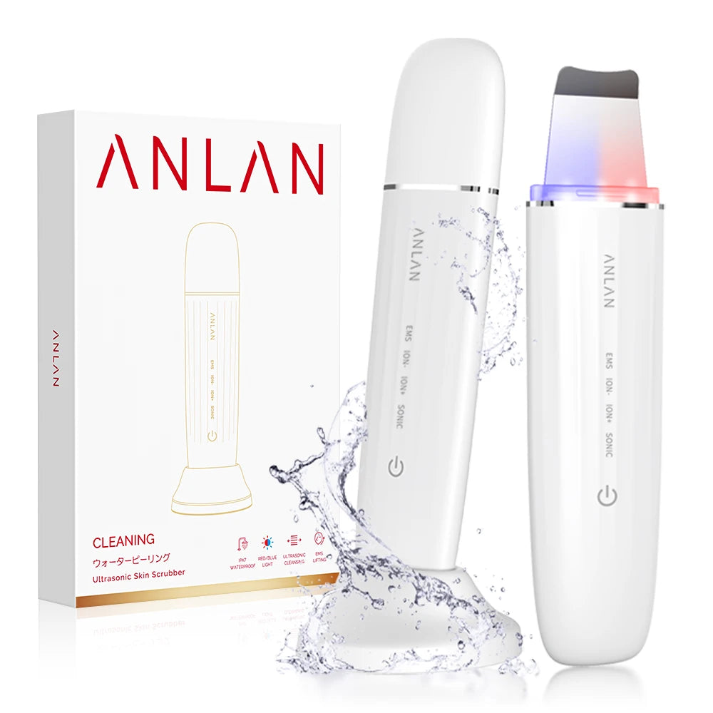Ultrasonic Skin Scrubber – LED Pore Deep Cleansing IPX7