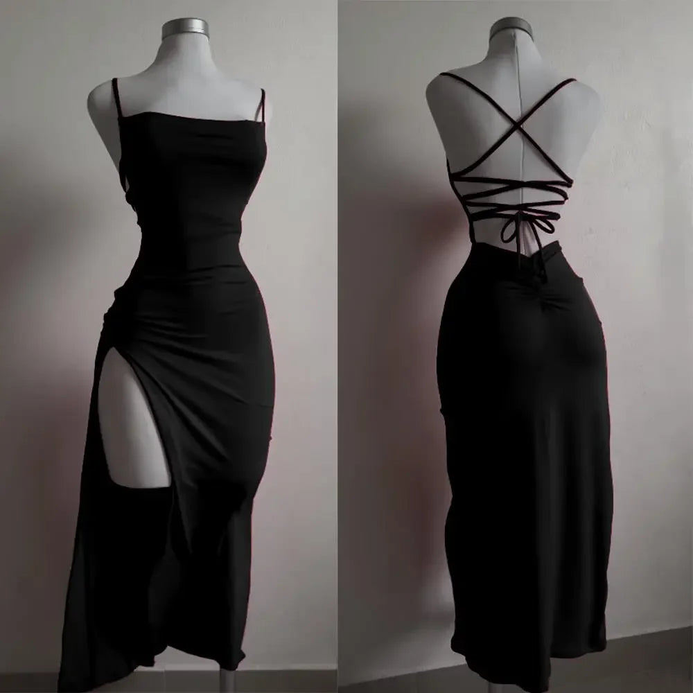 Halter Strap Fitted Summer Dress
