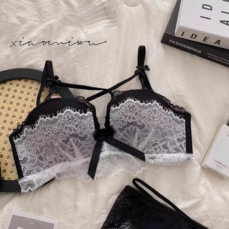 Lace Cut-Out Bralette Set – Padded Two-Piece