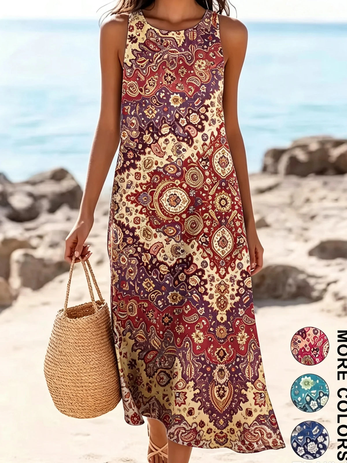 Bohemian Floral Sundress floral print