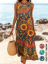 Bohemian floral sundress with pockets