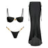 3 Piece Bikini Set mid-waist design