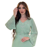 Muslim Abaya for Women with elegant embroidery and long sleeves, perfect for modest everyday wear.