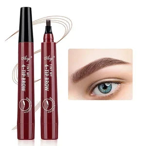 Korean four-fork eyebrow pencil, four-end, natural lasting, easy to color, waterproof dirty, friendly to novice eyebrow pencil