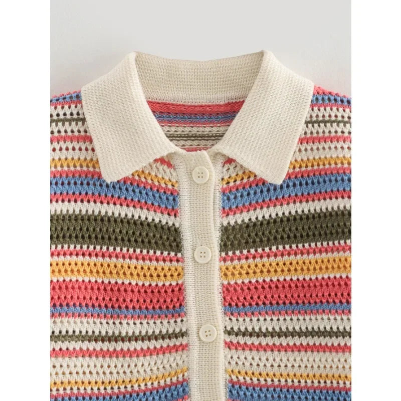 Striped Knit Set colorful design