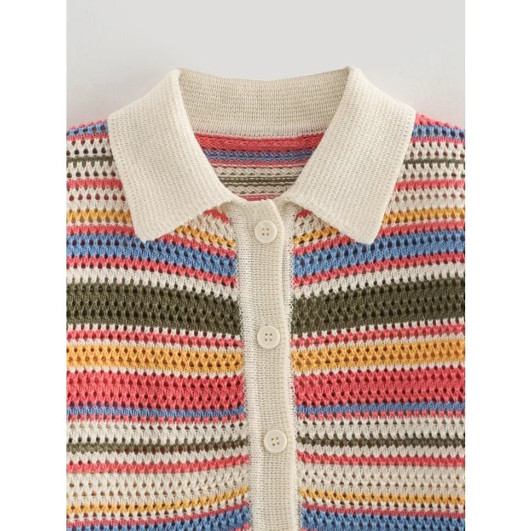 Striped Knit Set colorful design