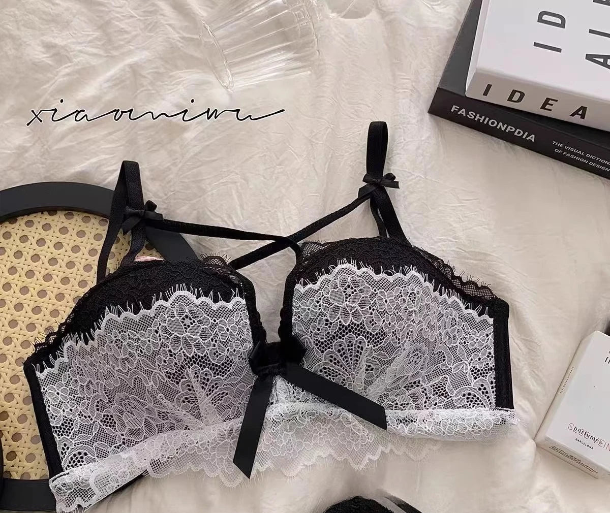 Lace Cut-Out Bralette Set – Padded Two-Piece