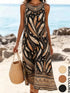 Bohemian floral sundress flowing midi style