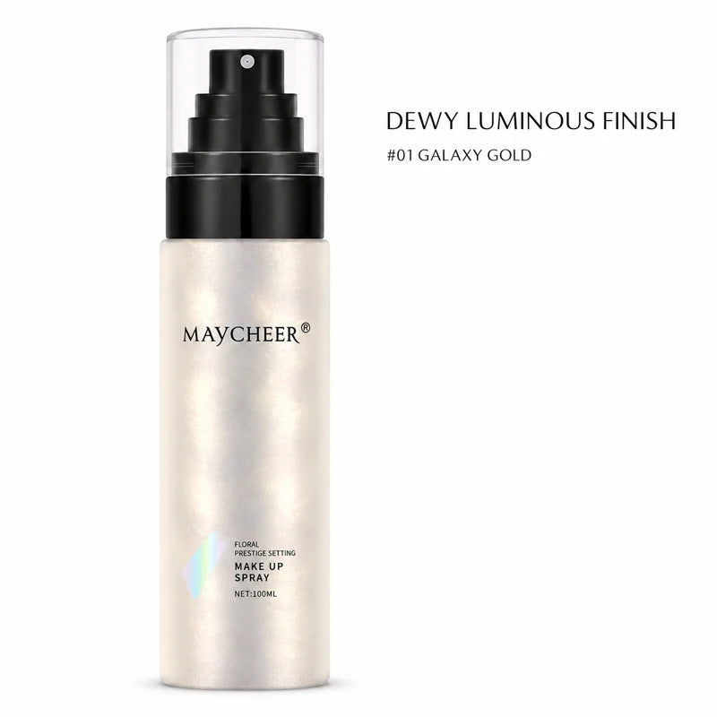 MAYCHEER 100ml Makeup Setting Spray Long Lasting Ultra Fine Mist Fixer Hydrating Dewy Glow Face Mist 2 Shades for All Skin Types