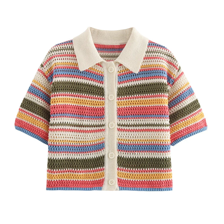 Striped Knit Set colorful design